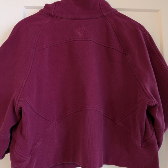 Lululemon | Oversized Funnel-Neck Scuba Half-Zip | Size M/L | Raspberry Pink - Picture 4 of 5